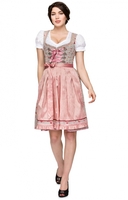 Mididirndl 2tlg. 60cm LASARINA grau lachs