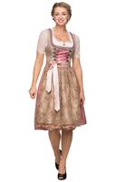 Mididirndl 65cm 2tlg. Alison hellbraun rose