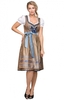 Mididirndl 65cm 2tlg. Elena braun blau