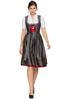 Mididirndl 65cm 2tlg. Iman Anthrazit