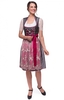 Mididirndl 65cm 2tlg. Janice anthrazit beere
