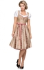 Mididirndl 65cm 2tlg. Maike beige altrose