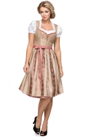 Mididirndl 65cm 2tlg. Maike beige altrose
