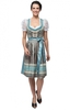 Mididirndl 65cm 2tlg. Sheila bleu taupe