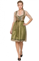 Mididirndl 65cm 2tlg. Wynona Gold schilf oliv