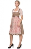 Mididirndl 65cm 2tlg. ZAZOU beige rosa