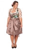 Mididirndl Clarice 2tlg. 58cm PLUS SIZE bunt braun