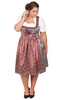 Mididirndl Ravina 2tlg. 65cm PLUS SIZE braun rosenholz