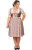 Mididirndl Roberta 2tlg. 65cm PLUS SIZE nougat