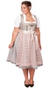 Mididirndl Rosabella 2tlg. 68cm PLUS SIZE rosa grau