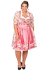 Mididirndl Tangie 2tlg. 58cm PLUS SIZE koralle