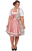 Mididirndl Taurina 2tlg. 55cm PLUS SIZE stein altrosa