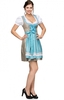 Mini Dirndl 2tlg. 55cm Michelle taupe türkis