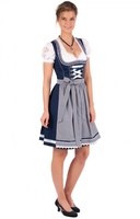 Minidirndl Miriam 2tlg. 58cm blau weiß