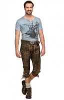 Trachten Lederhose JOHANN braunantik incl. Gürtel