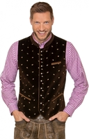 Trachten Samtweste Gilet bestickt CALZADO braun