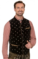 Trachten Samtweste Gilet bestickt CALZADO schwarz