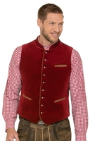 Trachten Samtweste Gilet RICARDO dunkelrot