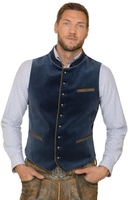 Trachten Samtweste Gilet RICARDO rauchblau