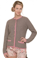 Trachten Strickjacke CARO Softstrick trüffel-rose