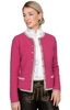 Trachten Strickjacke Caro Softstrick fuchsia-hellgrau