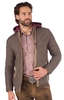Trachten Strickjacke DAKAR Hoodie beige braun rot
