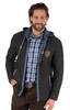 Trachten Strickjacke DAKAR Hoodie dunkel grau blau