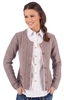 Trachten Strickjacke Efeu taupe