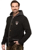 Trachten Strickjacke INGMAR mit Kapuze anthrazit