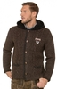 Trachten Strickjacke INGMAR mit Kapuze bison braun
