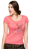 Trachten T-Shirt Nica flamingo