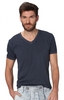 Trachten T-Shirt V-Form Falko anthrazit