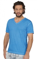 Trachten T-Shirt V-Form Falko enzian