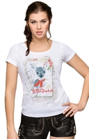 Trachten T-Shirt Wildeschönheit weiss