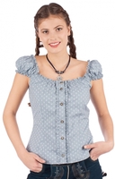 Trachtenbluse kess 262-COD209 grau
