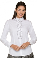 Trachtenbluse Rüschen EMILIA grau