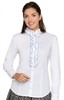 Trachtenbluse Rüschen EMILIA hellblau