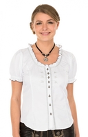 Trachtenbluse Rüschenbluse TESSY weiss