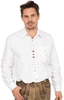 Trachtenhemd BENNO Sticklegende Krempelarm weiss