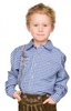 Trachtenhemd Kinder LEO Vichykaro blau-weiss