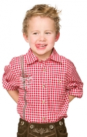 Trachtenhemd Kinder Vichykaro rot-weiss