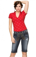 Trachtenjeans Bermuda LILO indigo