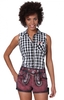 Trachtenlederhose Jail kurz Nappa darkberry