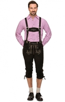 Trachtenlederhose Kniebund H-Träger JUSTIN2 schwarz