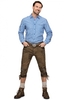 Trachtenlederhose Kniebund SIGGI stein incl. Gürtel