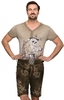 Trachtenlederhose mit Gürtel Laurenz bison gespeckt