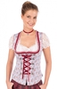 Trachtenmieder Flowerset hellblau rot