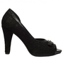 Trachtenpumps 6015 Velours bestickt schwarz