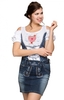 Trachtenrock KESHA Jeans kurz denim
