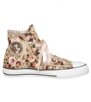 Trachtenschuhe Sneaker 4124 Floraldruck natur